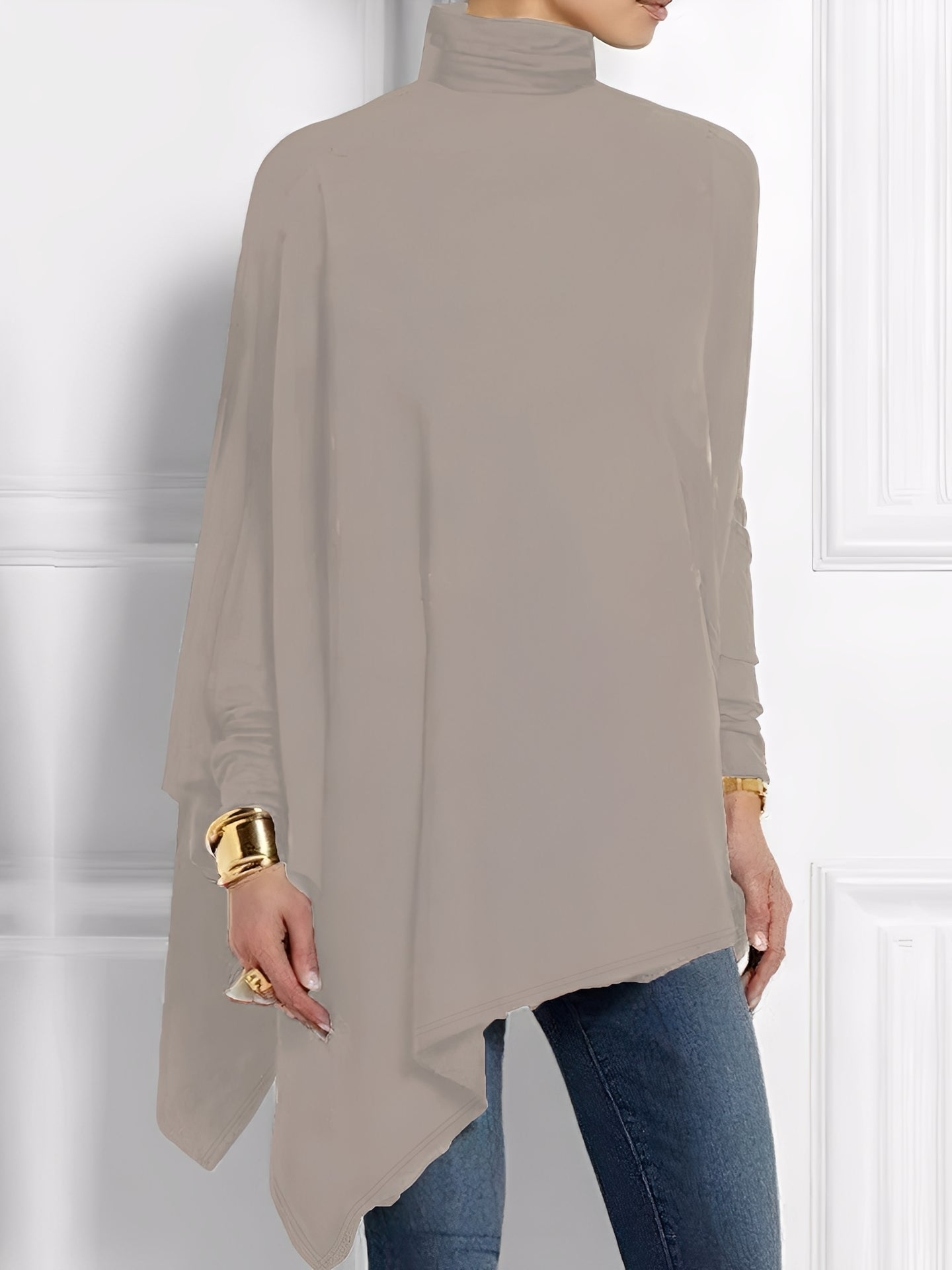 Kalysta - Modisches Fleece-Top mit schrägem Schnitt für Damen
