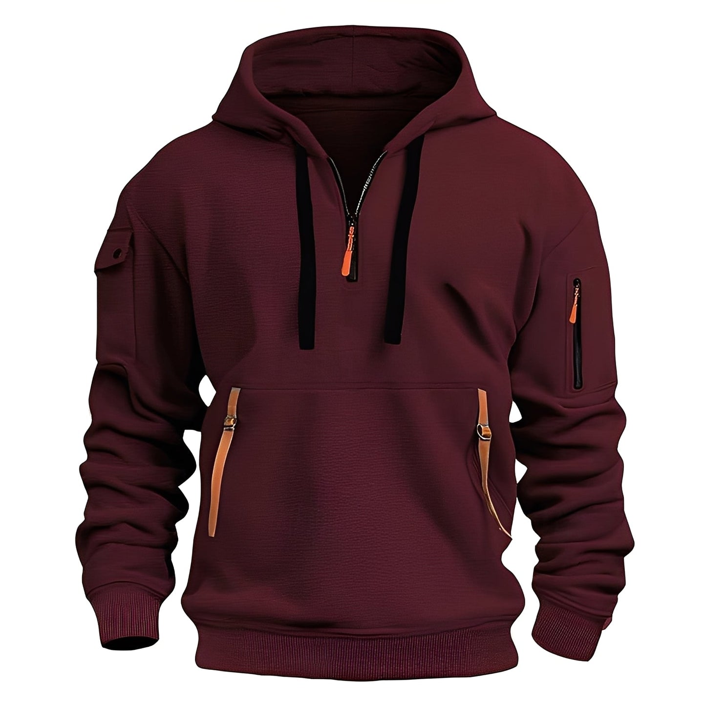 Norton - Eleganter Herren-Hoodie mit halbem Zipper