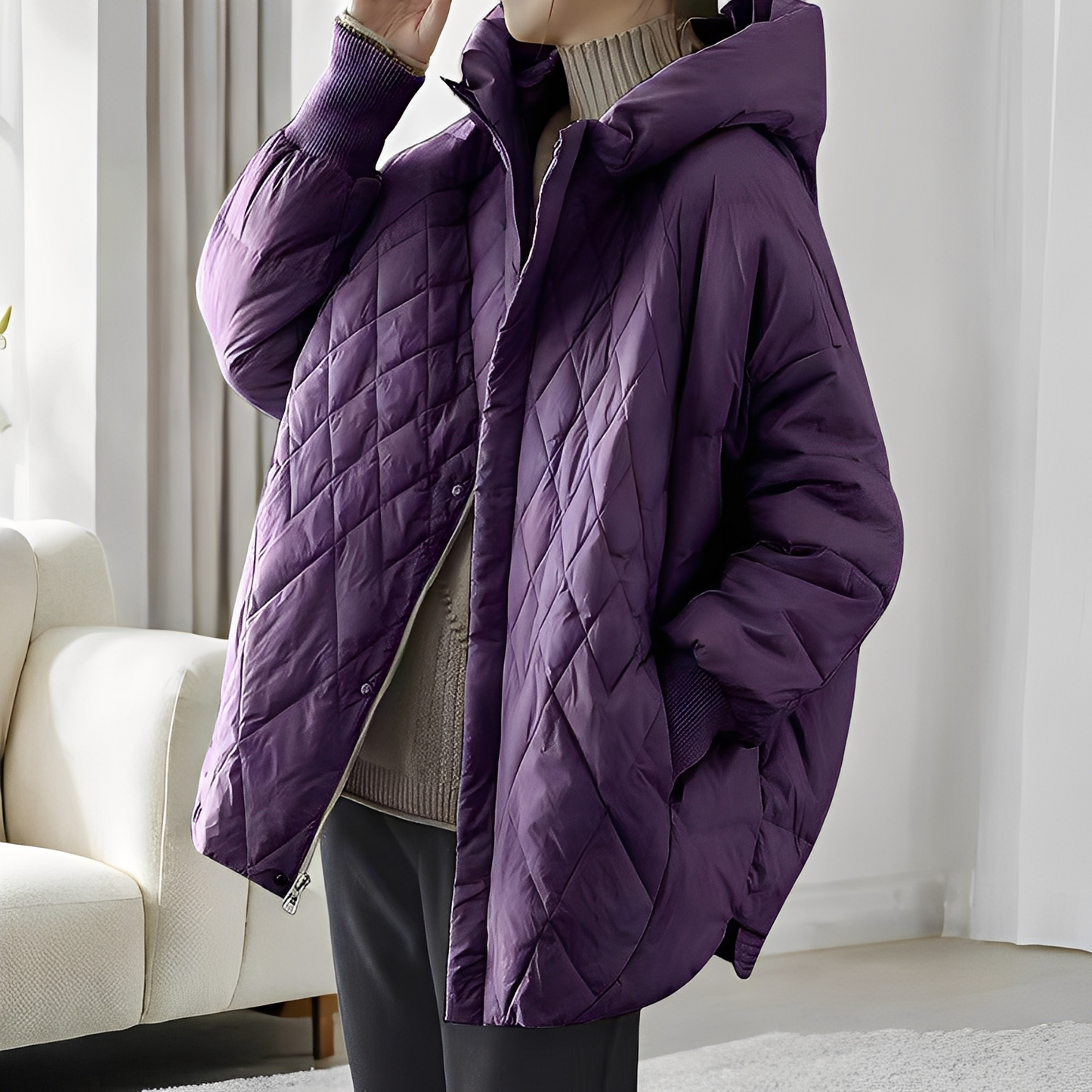 Abigail - Bequemer Wintermantel für Damen mit Daunen und Zipper