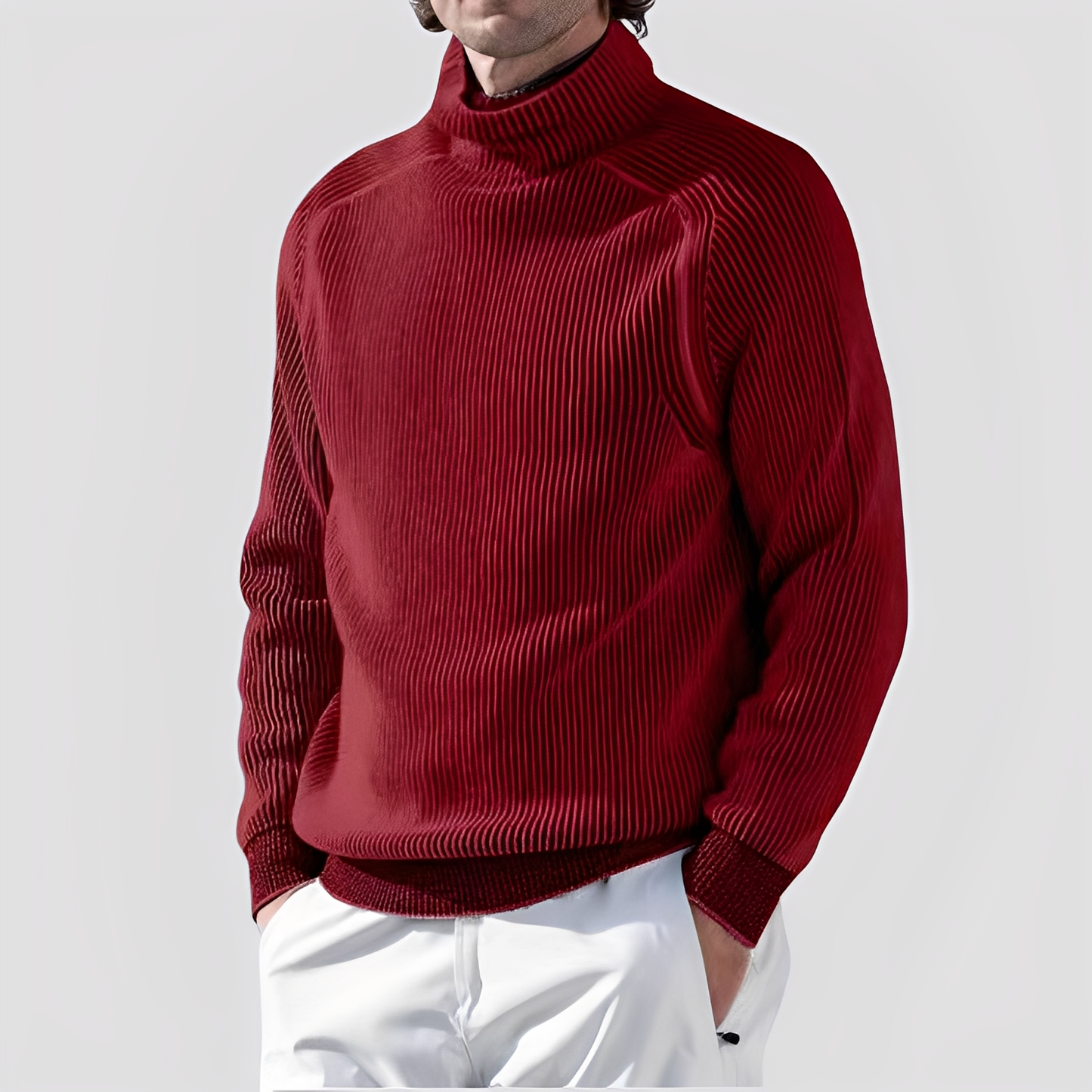 Chadwick - Eleganter, warmer Rollkragenpullover für Herren aus Wolle