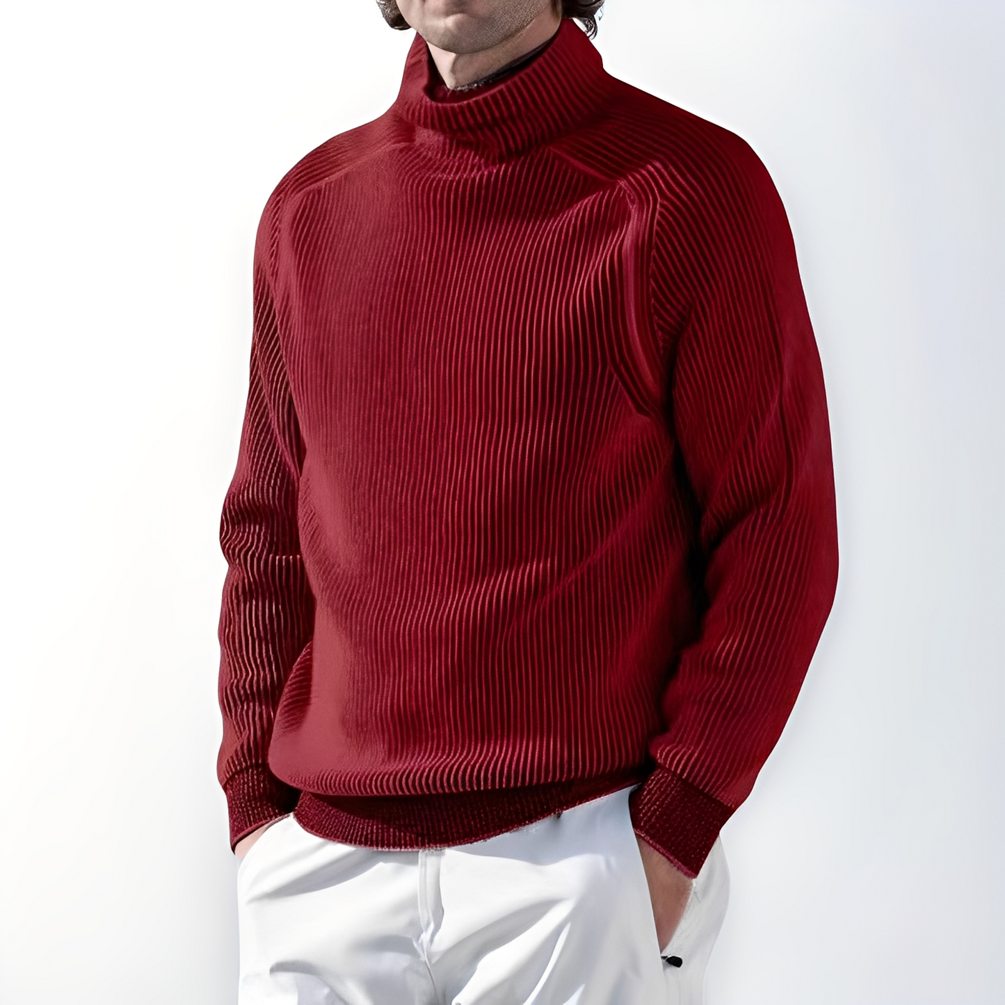 Jarrett - Herrenpullover aus Kaschmir mit hohem Kragen