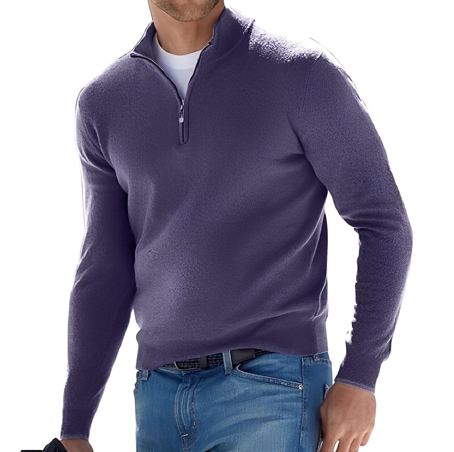 Kennith - Bequemer Herrenpullover mit Reißverschluss