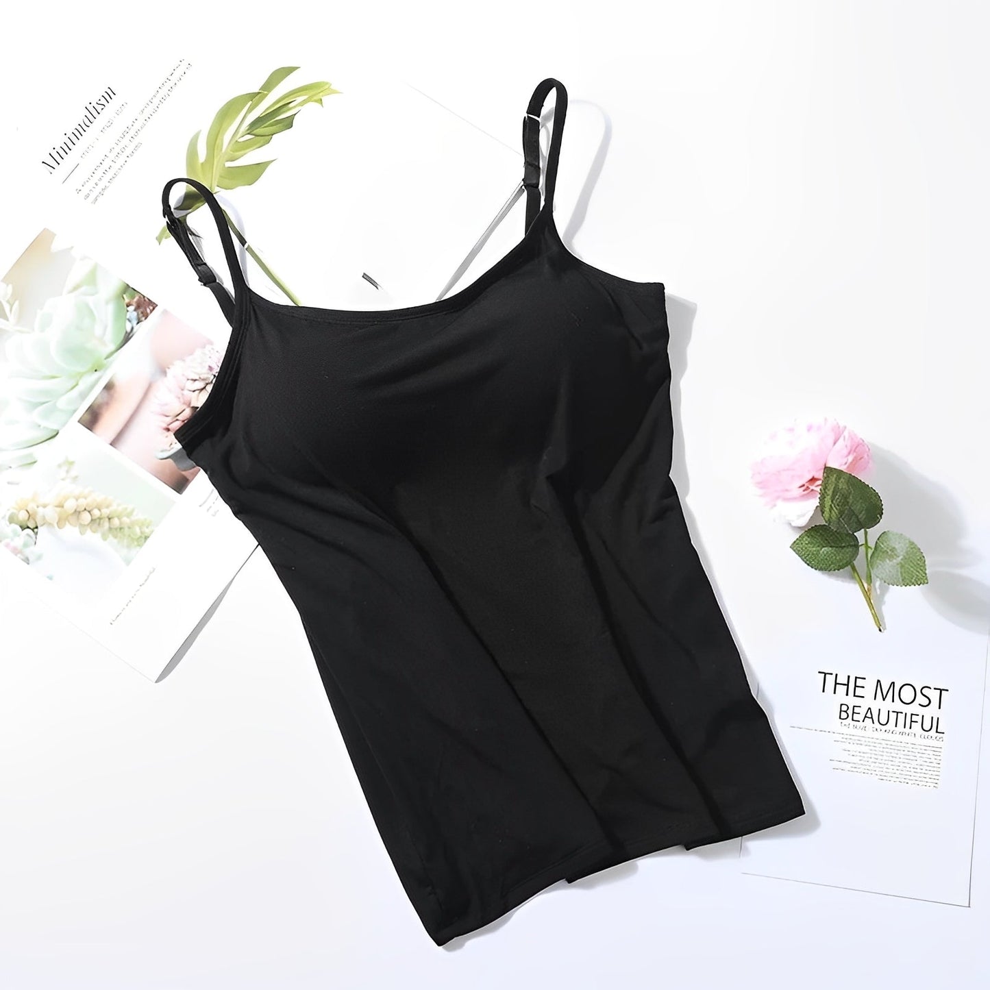 Elfrieda - Luftiges, angenehmes Top mit integriertem BH für Damen