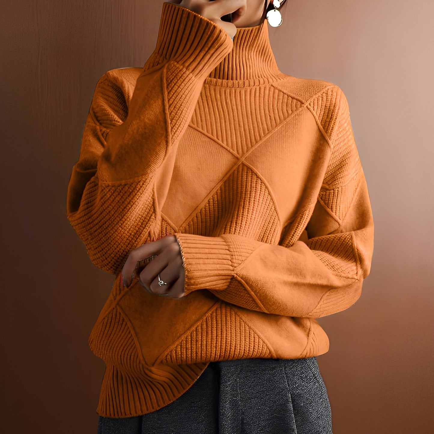 Lyndsea - Bequemer Rollkragenpullover für Damen
