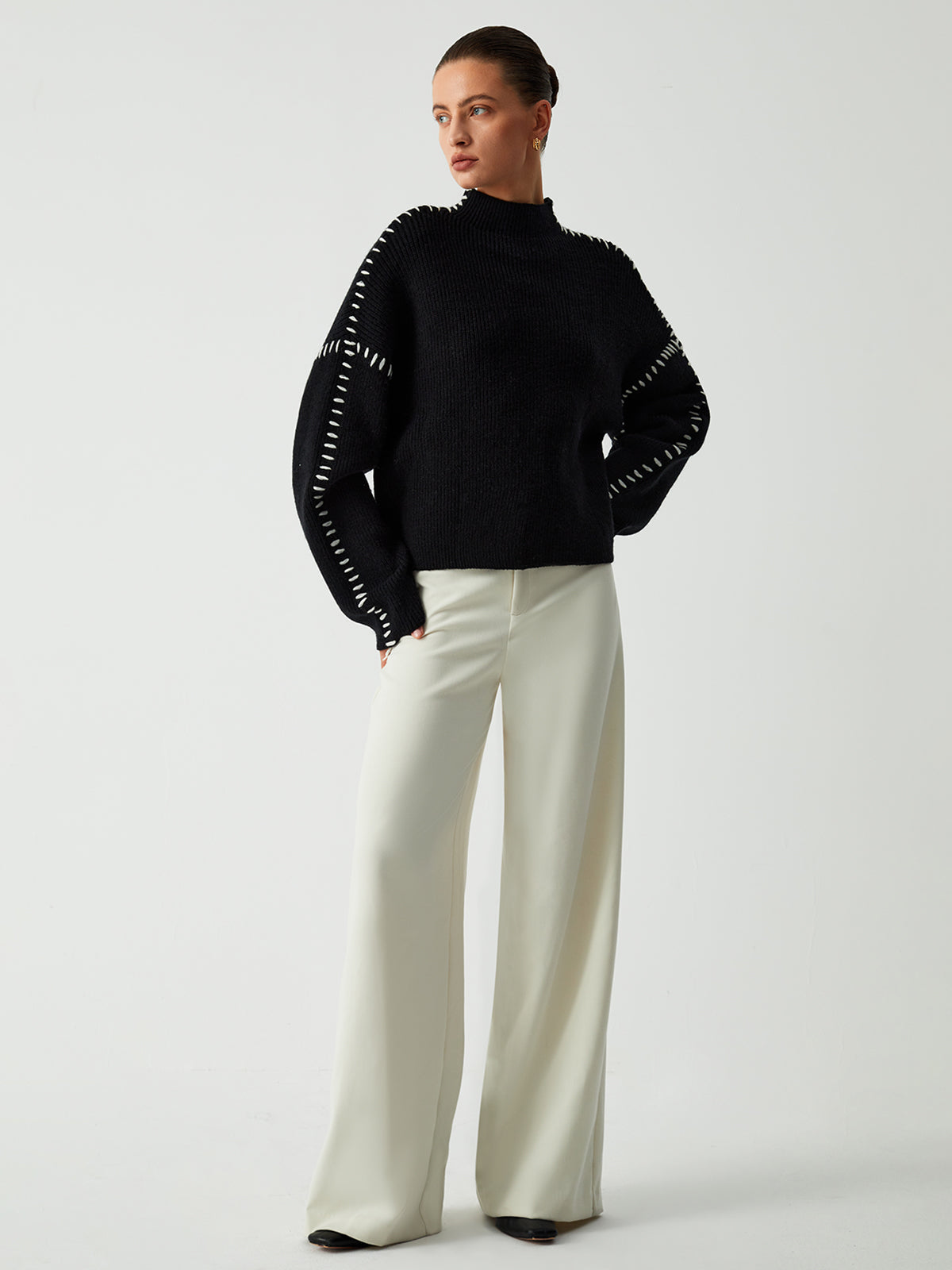 Theresa – Lässiger, lockerer Rollkragenpullover