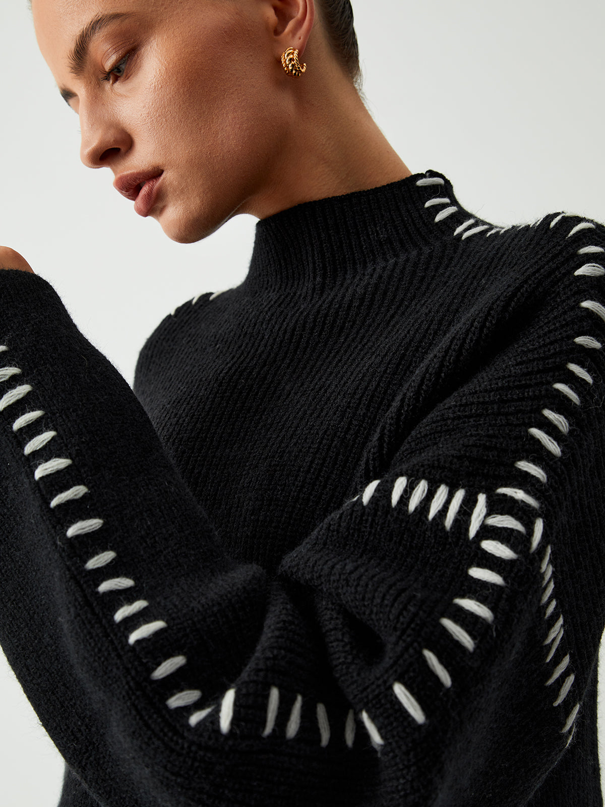Theresa – Lässiger, lockerer Rollkragenpullover