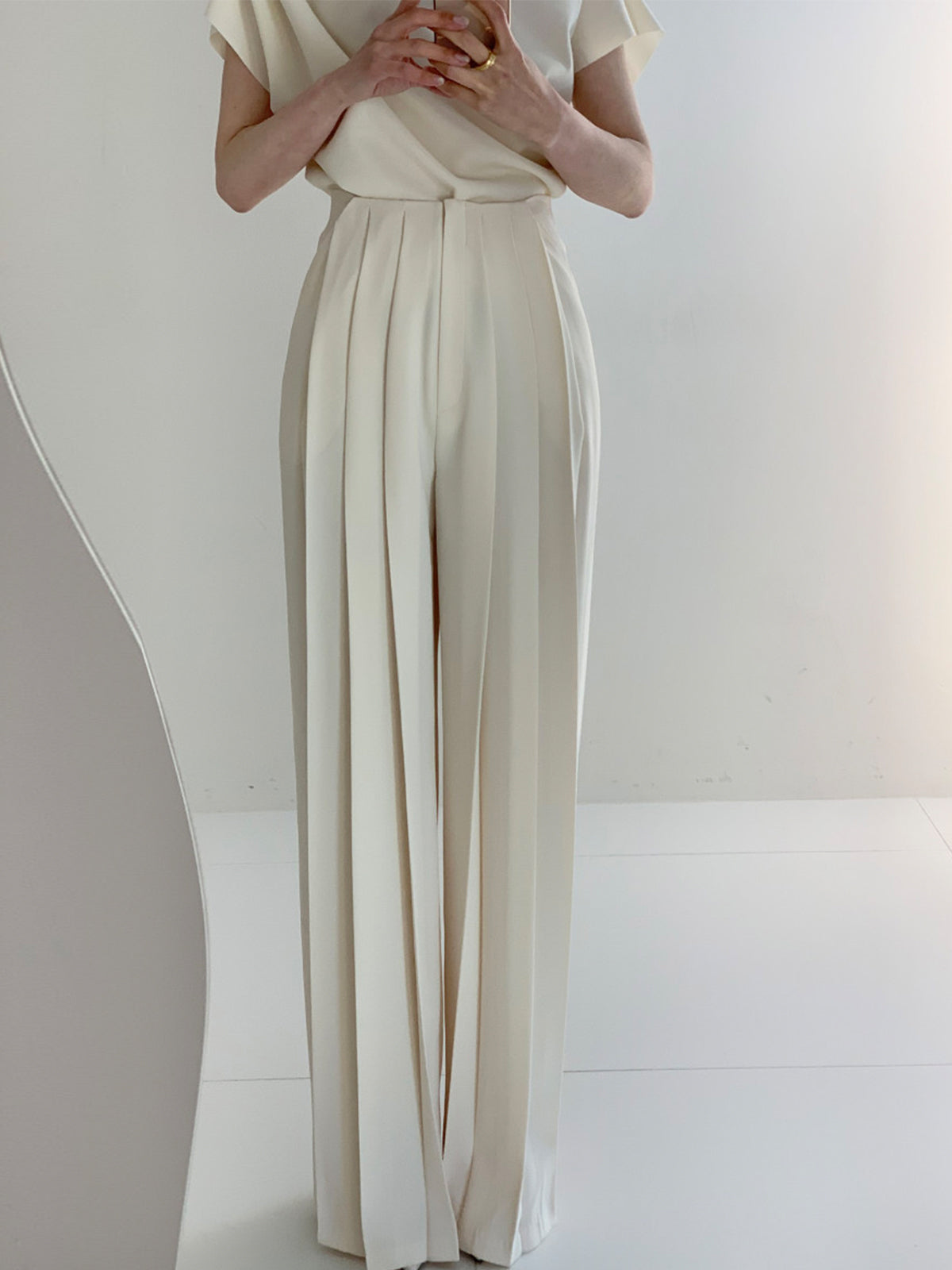 Marlene – Plissee-Hose mit hohem Bund