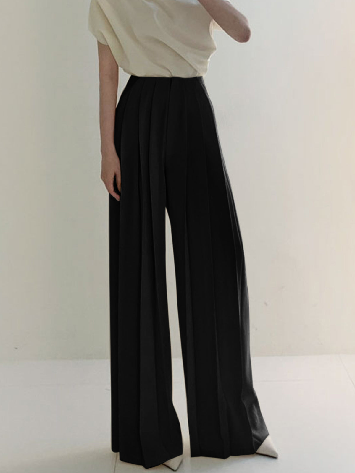 Marlene – Plissee-Hose mit hohem Bund