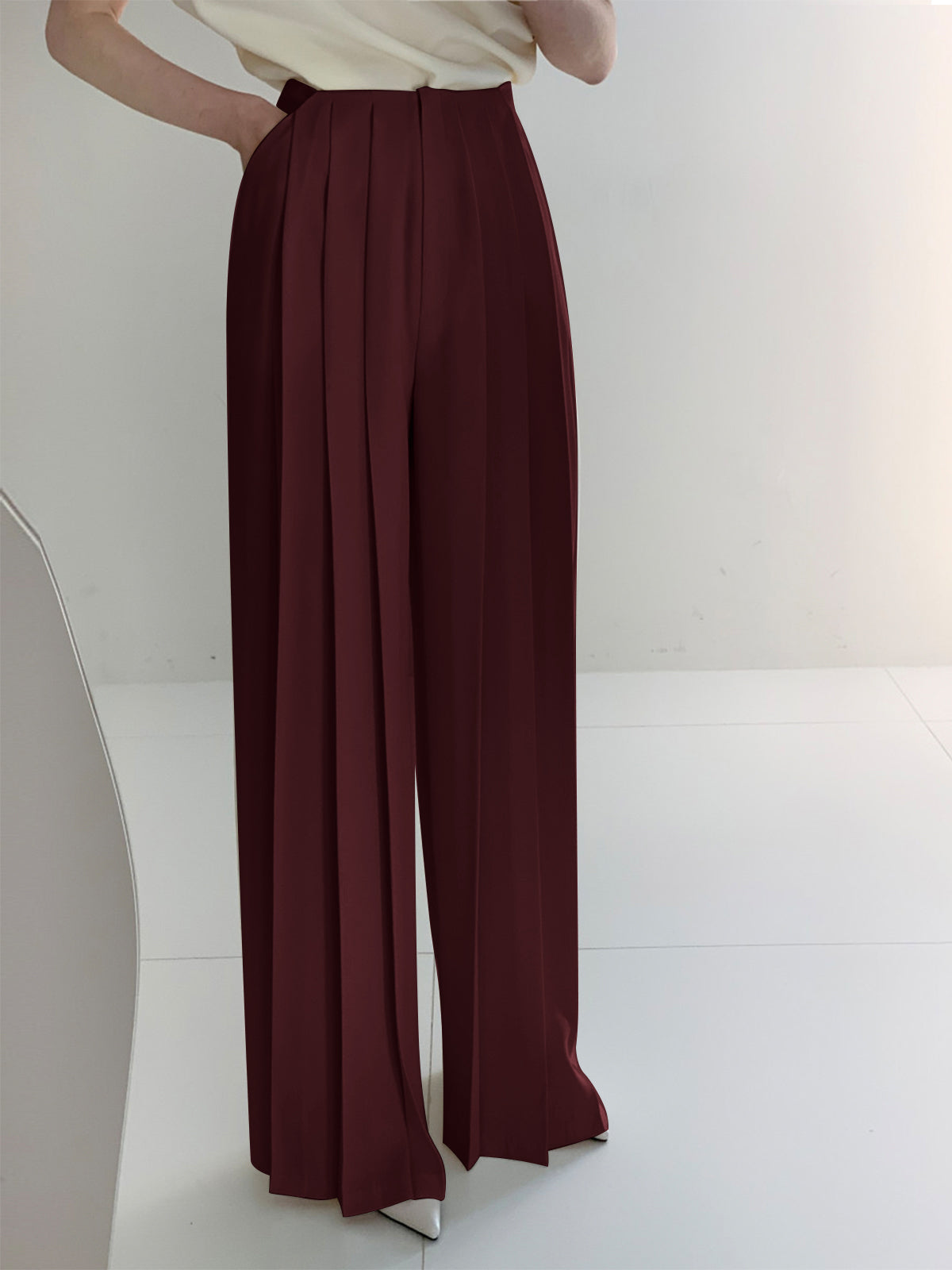 Marlene – Plissee-Hose mit hohem Bund
