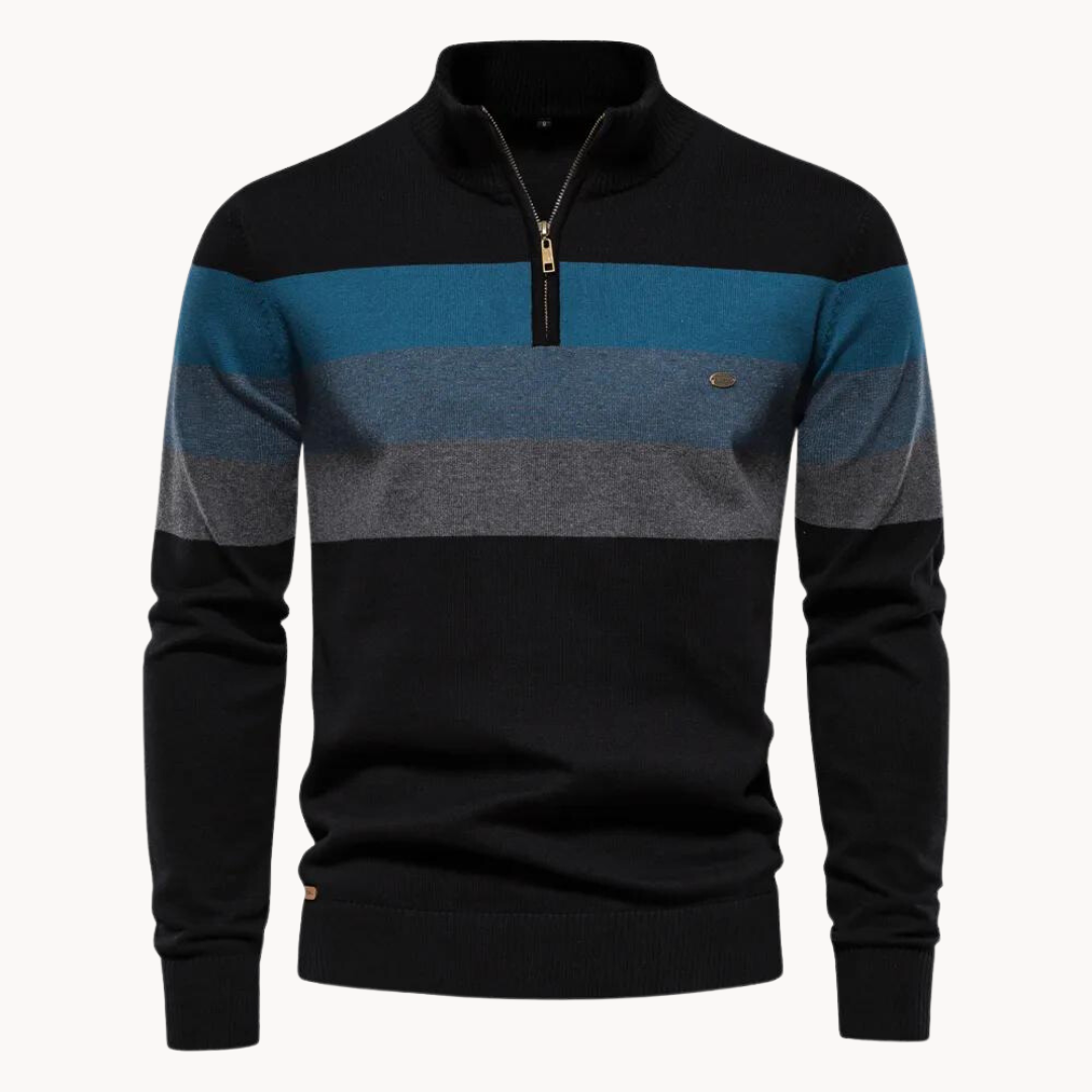 Rook - Herrenpullover mit Reißverschluss am Kragen