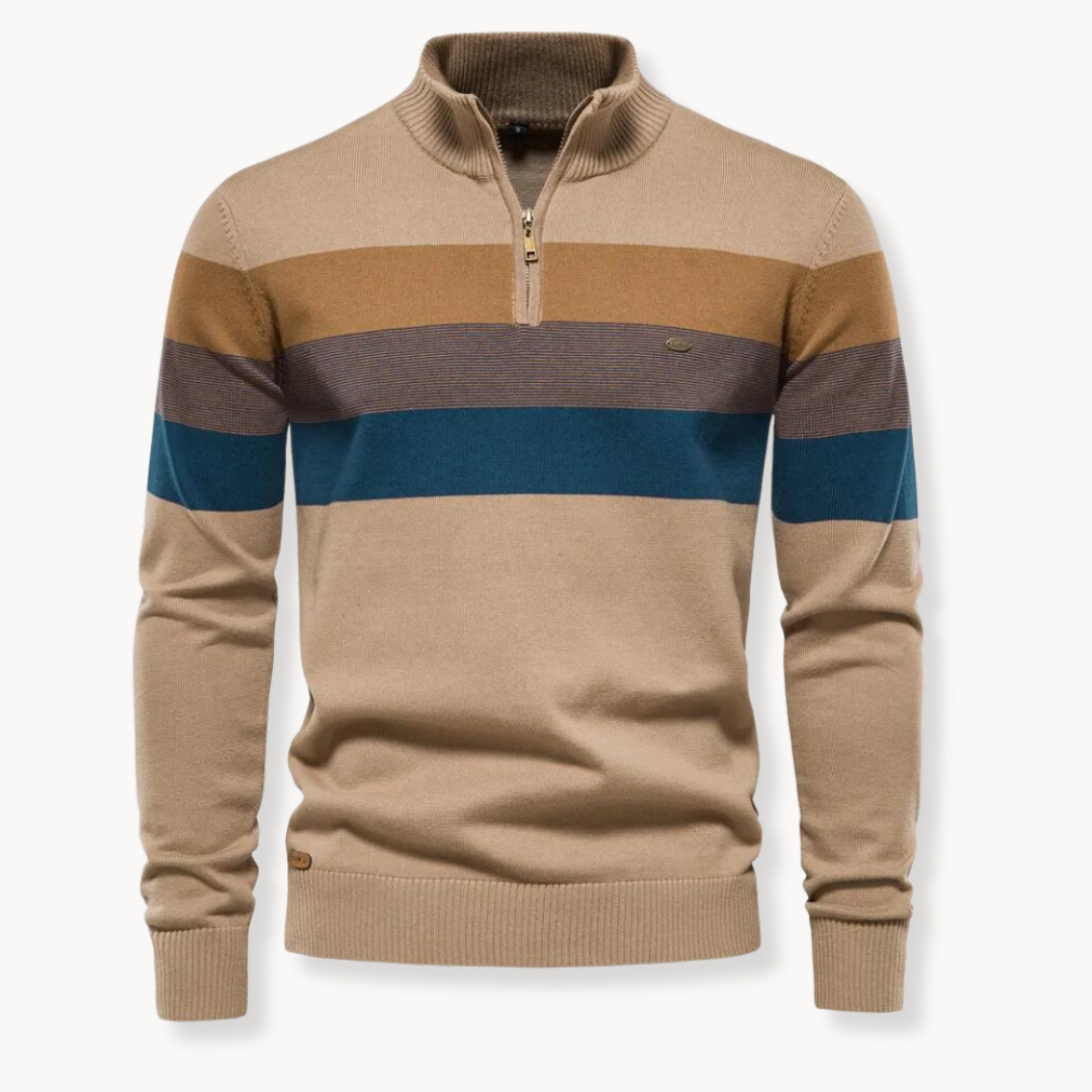 Rook - Herrenpullover mit Reißverschluss am Kragen