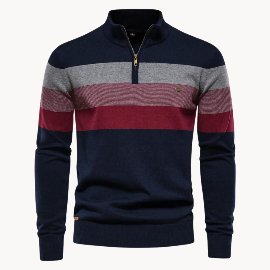 Rook - Herrenpullover mit Reißverschluss am Kragen