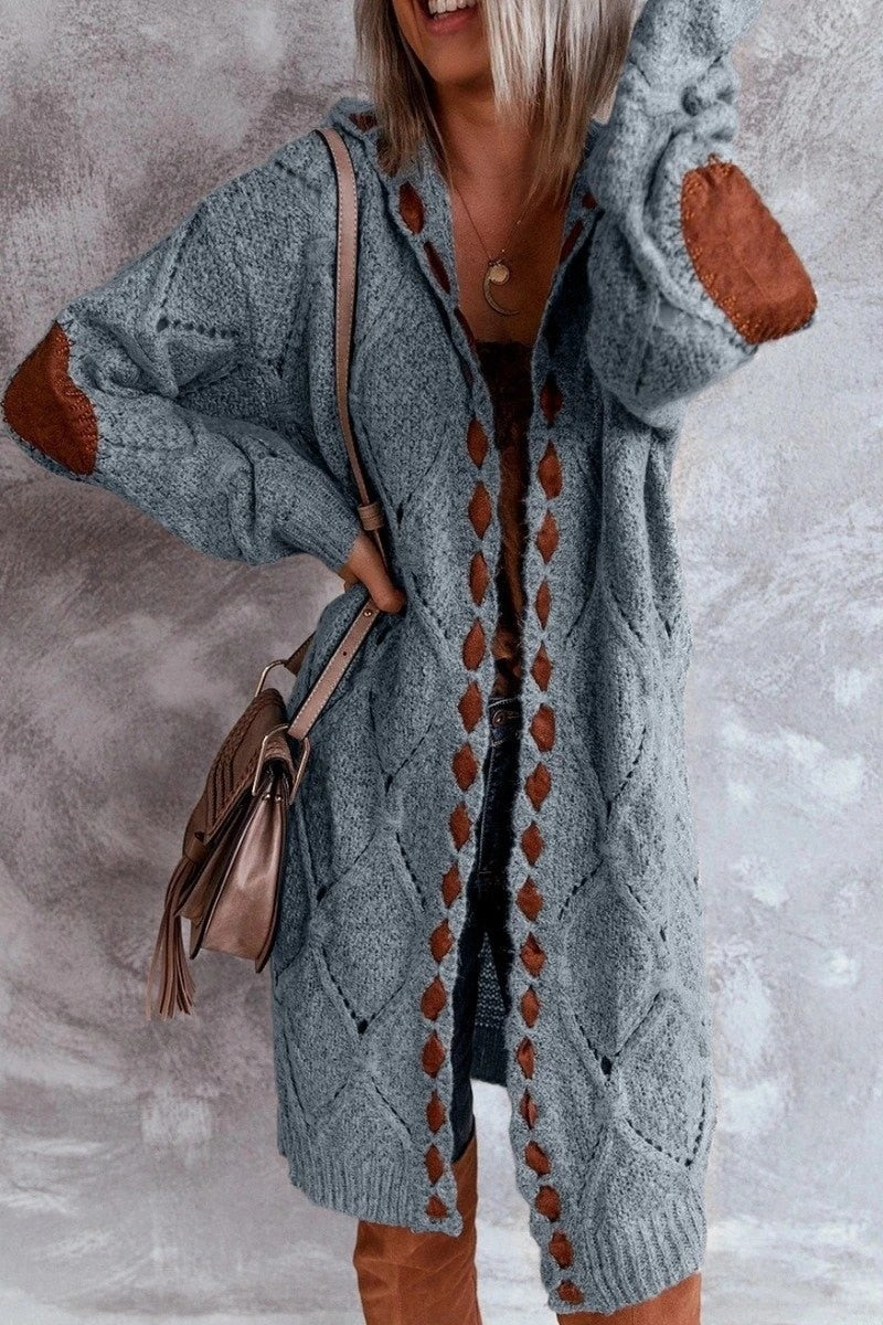 Alana - Schicker Langer Kapuzen-Cardigan