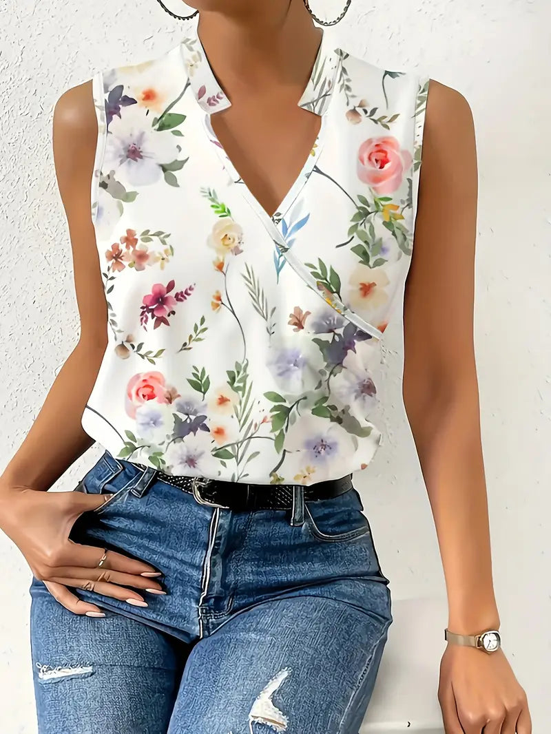 Lorna - Damen-Sommertop mit Blumenmuster
