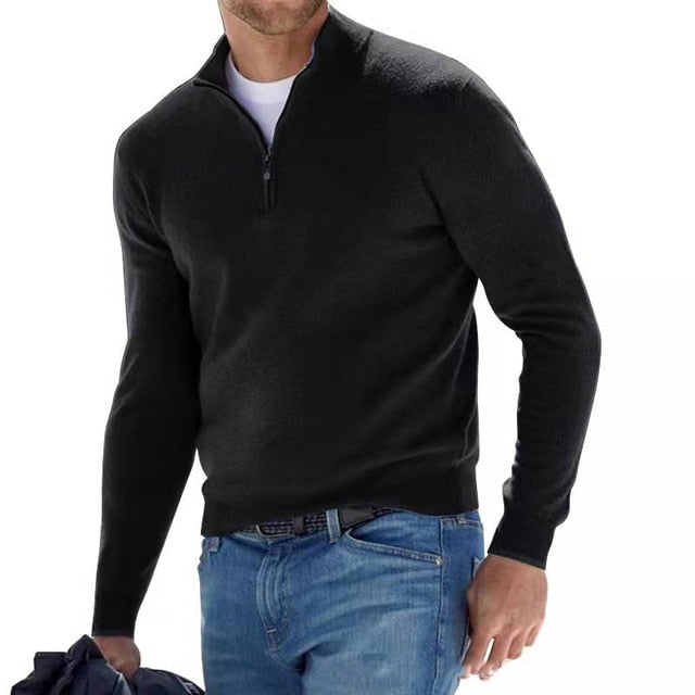 Franco - V-Ausschnitt Pullover mit Zipper