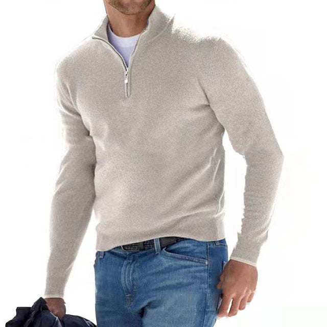 Franco - V-Ausschnitt Pullover mit Zipper