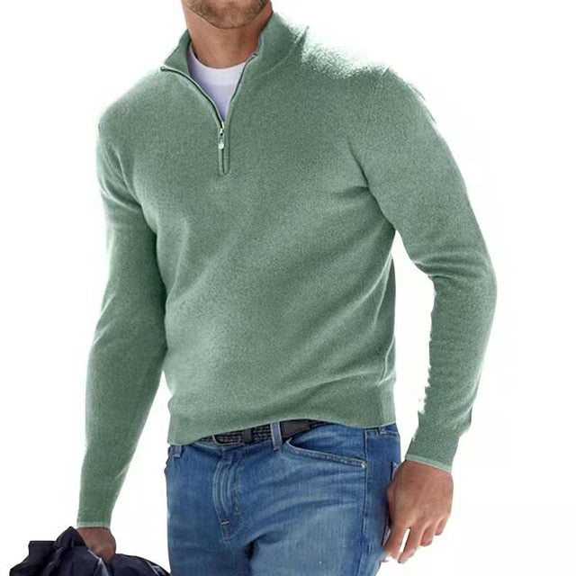 Franco - V-Ausschnitt Pullover mit Zipper