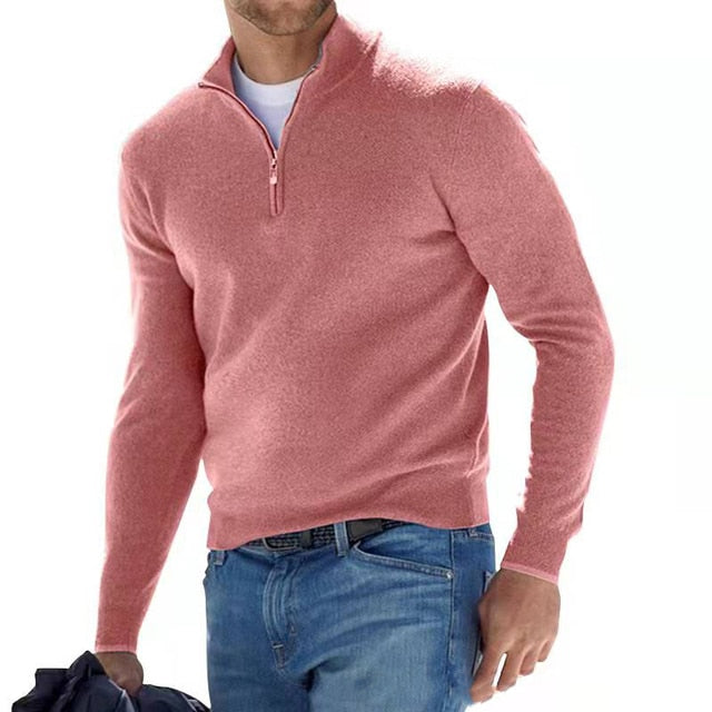 Franco - V-Ausschnitt Pullover mit Zipper