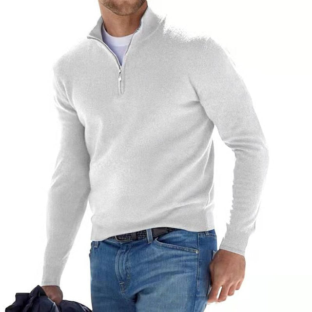 Franco - V-Ausschnitt Pullover mit Zipper