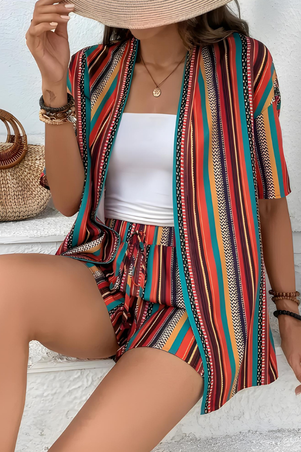 Leola - Zweiteiliges Sommer-Set mit tropischem Blumenmuster