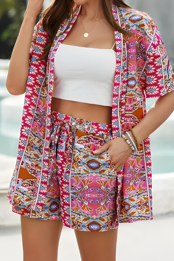 Leola - Zweiteiliges Sommer-Set mit tropischem Blumenmuster
