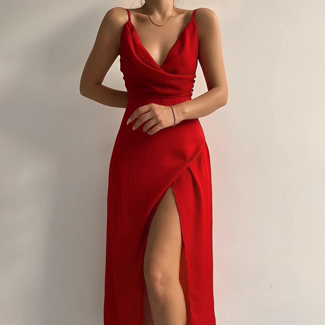 Yael - Luxuriöses Wickel-Maxikleid für Damen