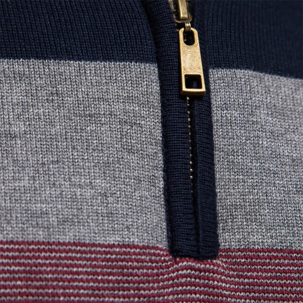 Rook - Herrenpullover mit Reißverschluss am Kragen