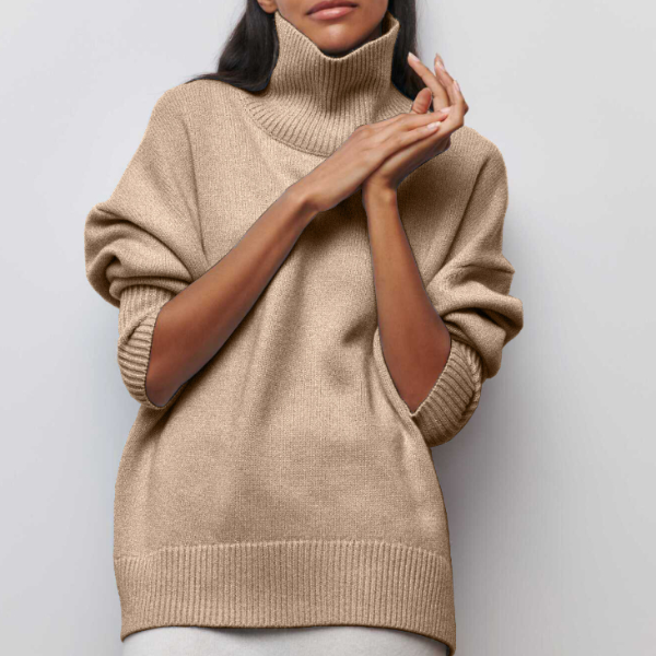 Aponi - Bequemer Damen Rollkragenpullover