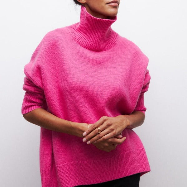 Aponi - Bequemer Damen Rollkragenpullover