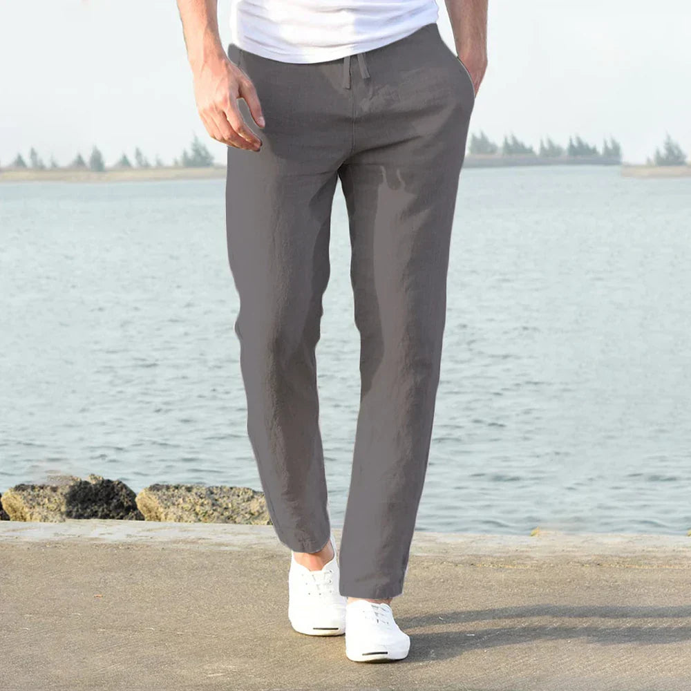 Aurelius - Herren Leichte Hose aus Baumwoll-Leinen