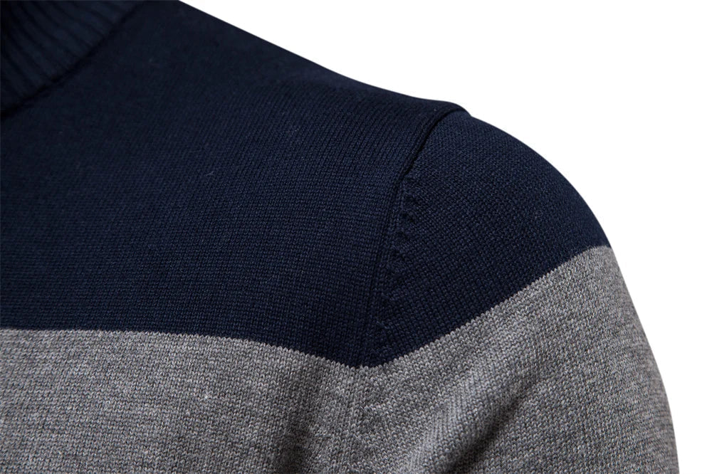 Rook - Herrenpullover mit Reißverschluss am Kragen