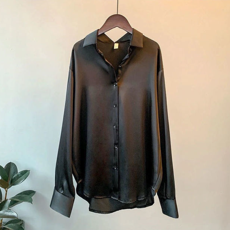 Valgerda - Schickes Damenhemd aus Satin