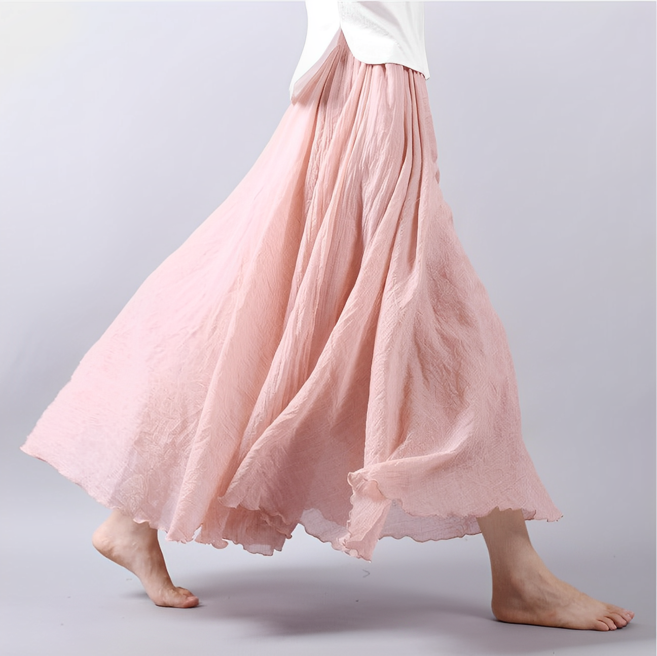 Monica - Fließender Maxirock mit Stretch für Damen