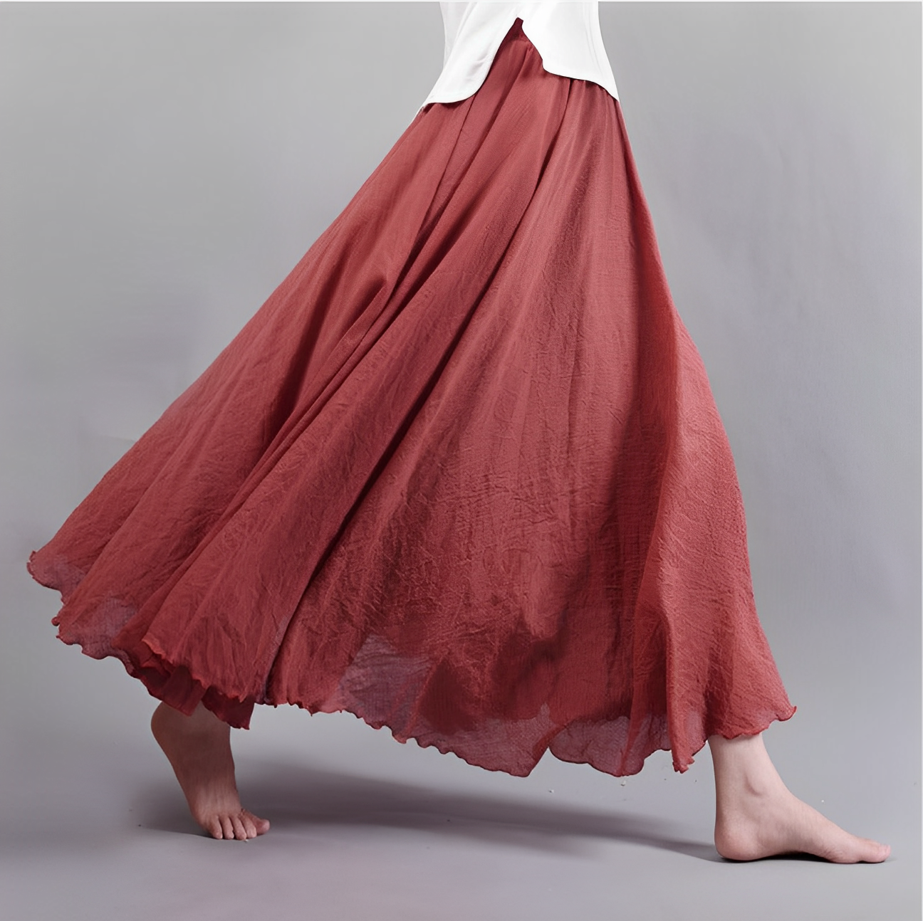 Monica - Fließender Maxirock mit Stretch für Damen