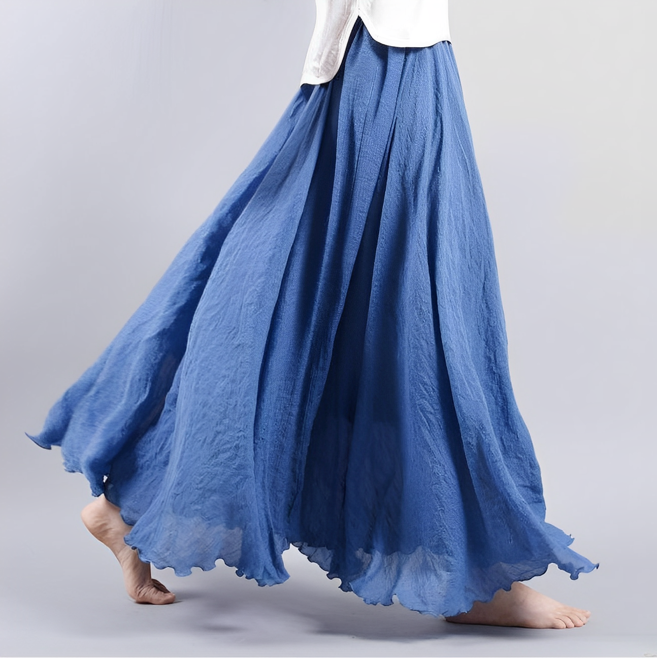 Monica - Fließender Maxirock mit Stretch für Damen