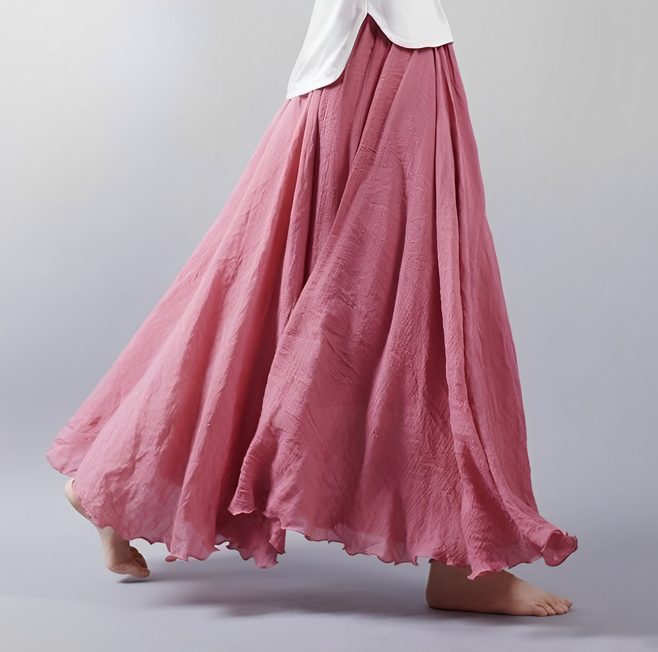 Monica - Fließender Maxirock mit Stretch für Damen