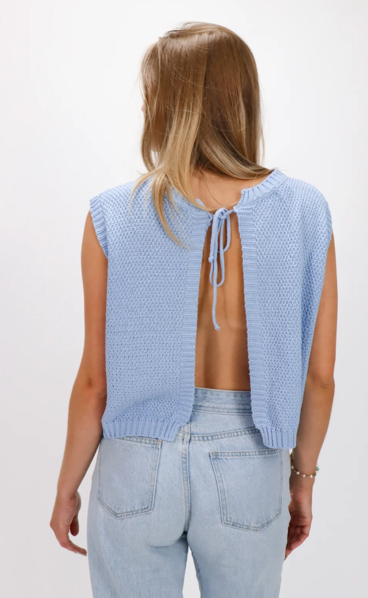 Irene – top en maille dos ouvert