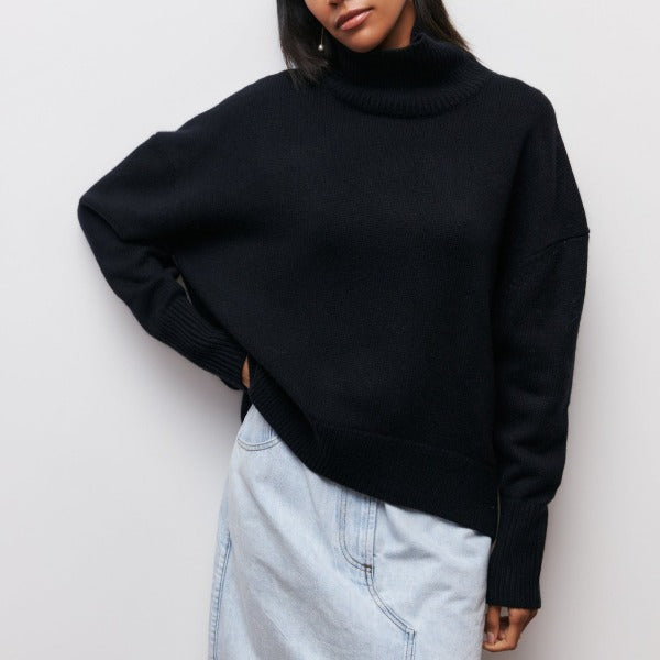 Aponi - Bequemer Damen Rollkragenpullover