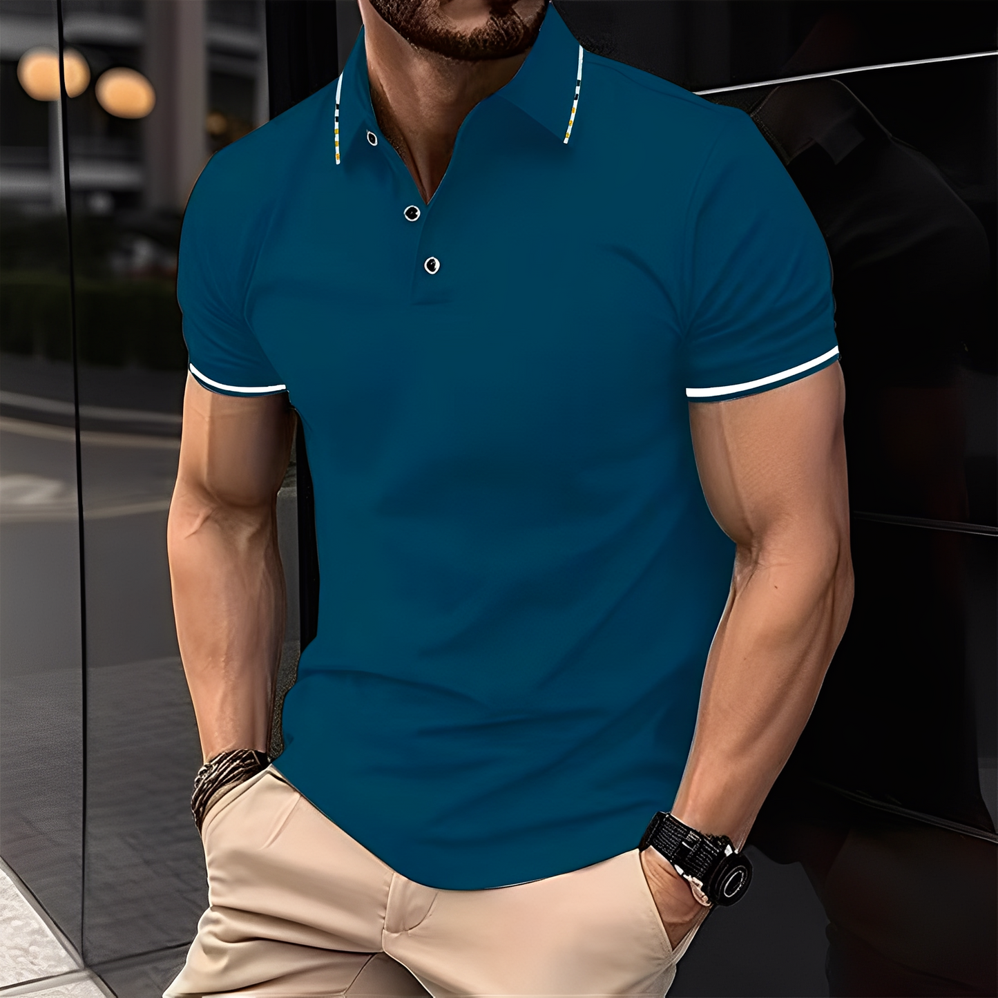 Mervyn - Bequemes, kurzärmeliges Herren-Sport-Poloshirt