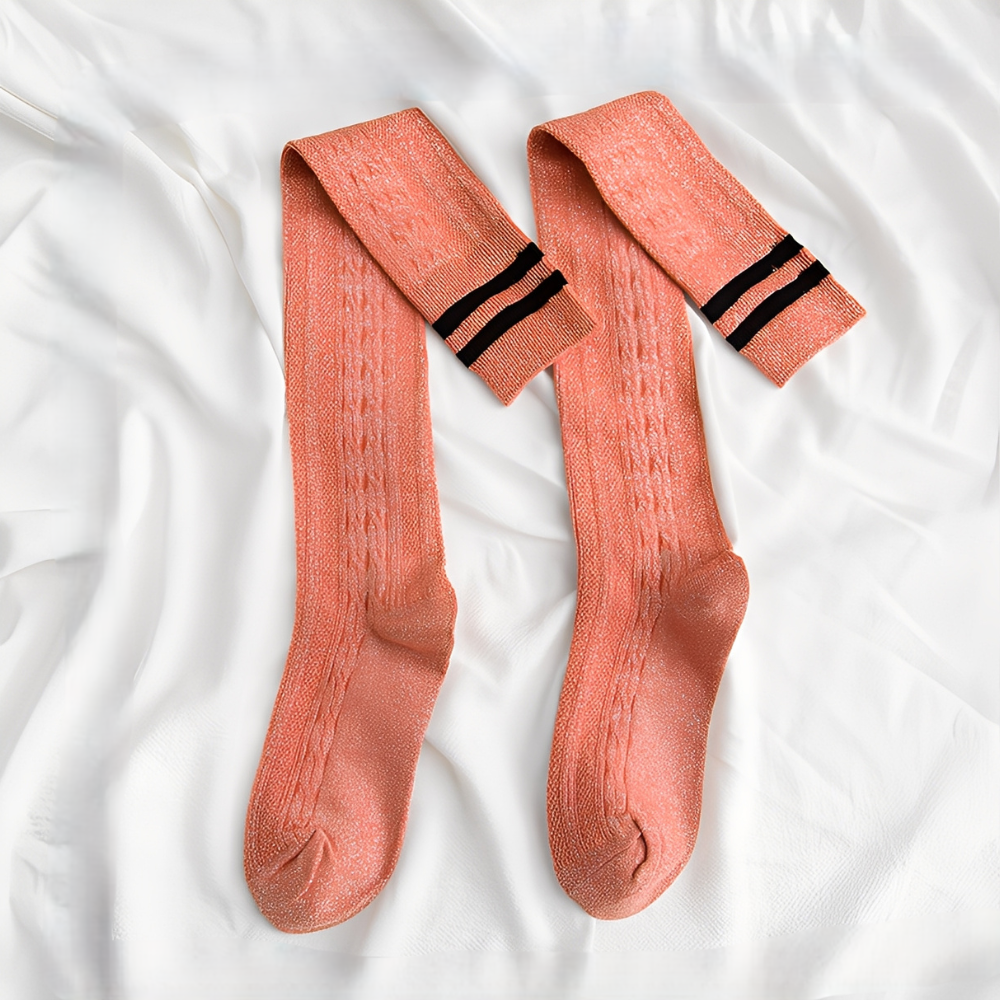 Zella - Modische Damen-Overkneesocken