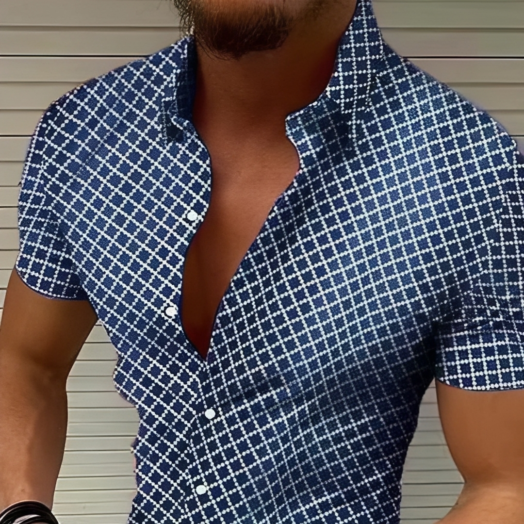 Raldy - Herren Kurzarm-Freizeithemd