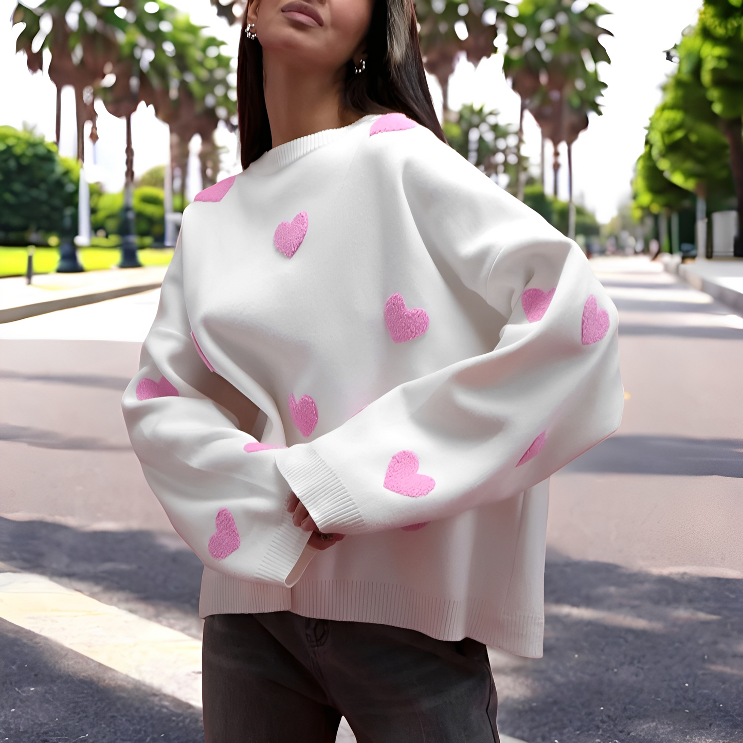 Marsha - Bequemer Damenpullover mit Muster