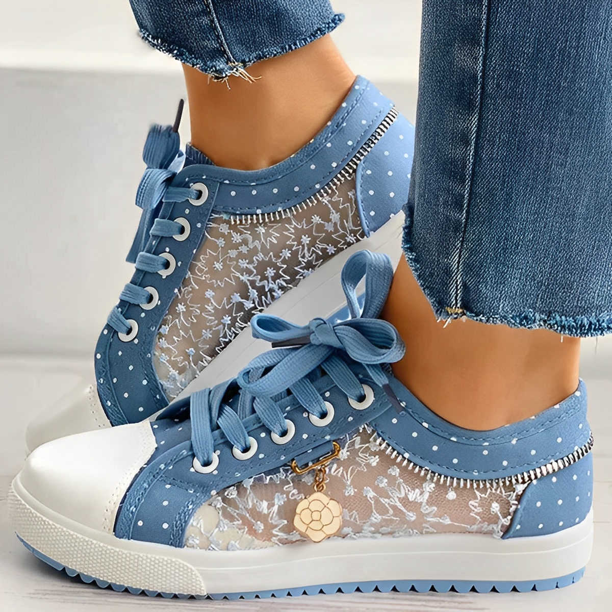 Desiree - Bequeme flache Damen-Sneaker aus Mesh
