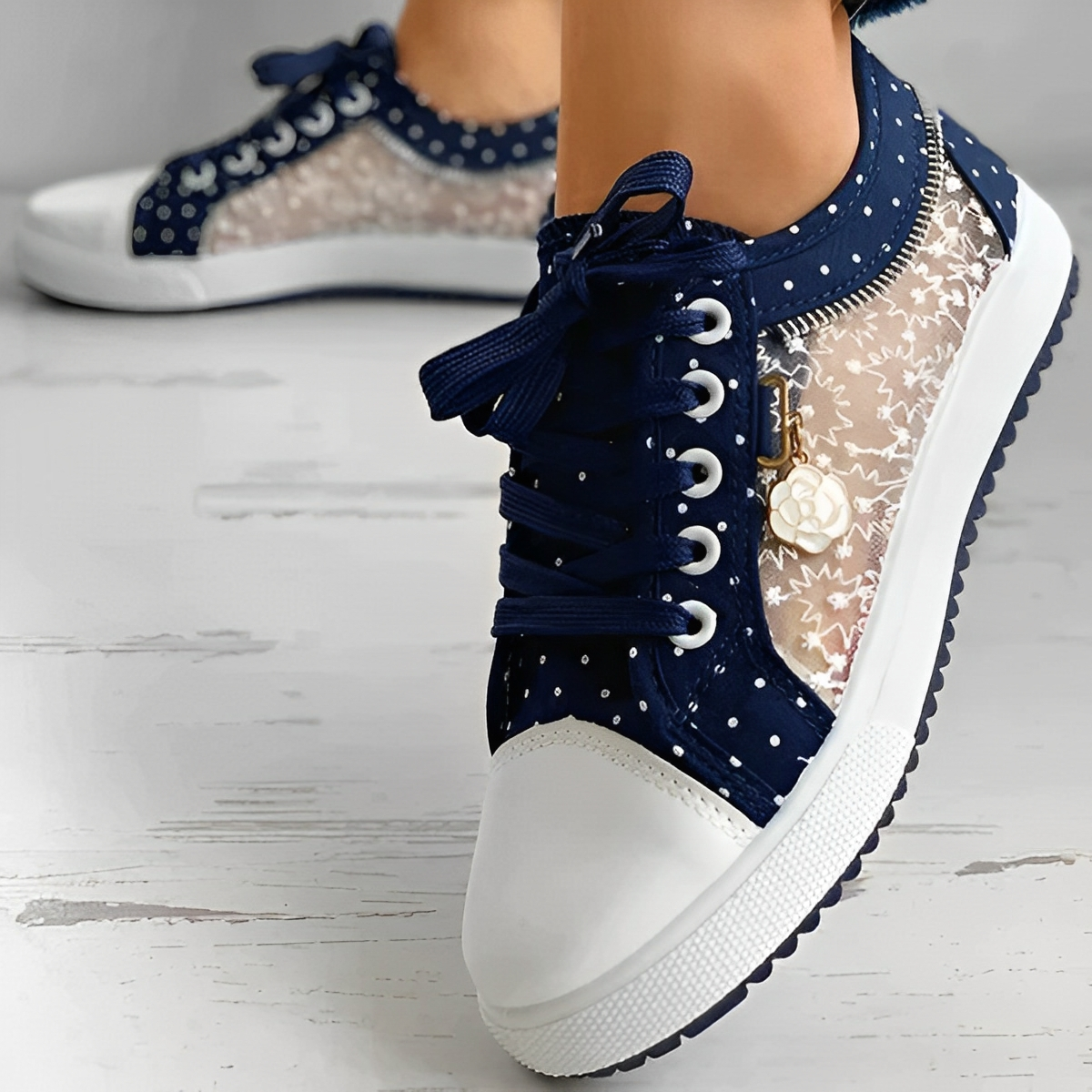 Desiree - Bequeme flache Damen-Sneaker aus Mesh
