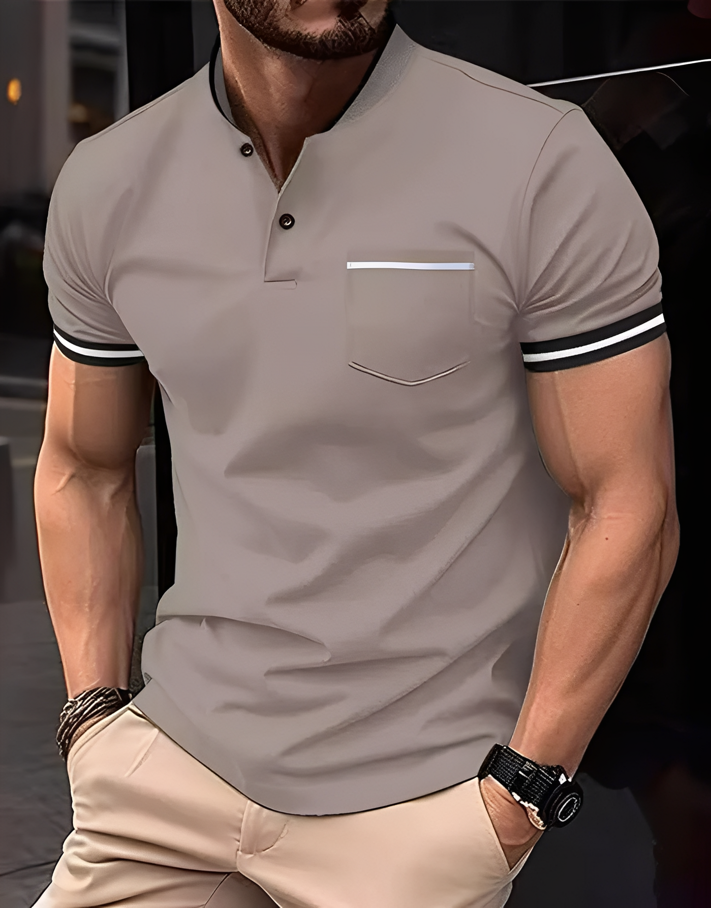 Wilford - Elegantes Baumwoll-Poloshirt mit Tasche für Herren