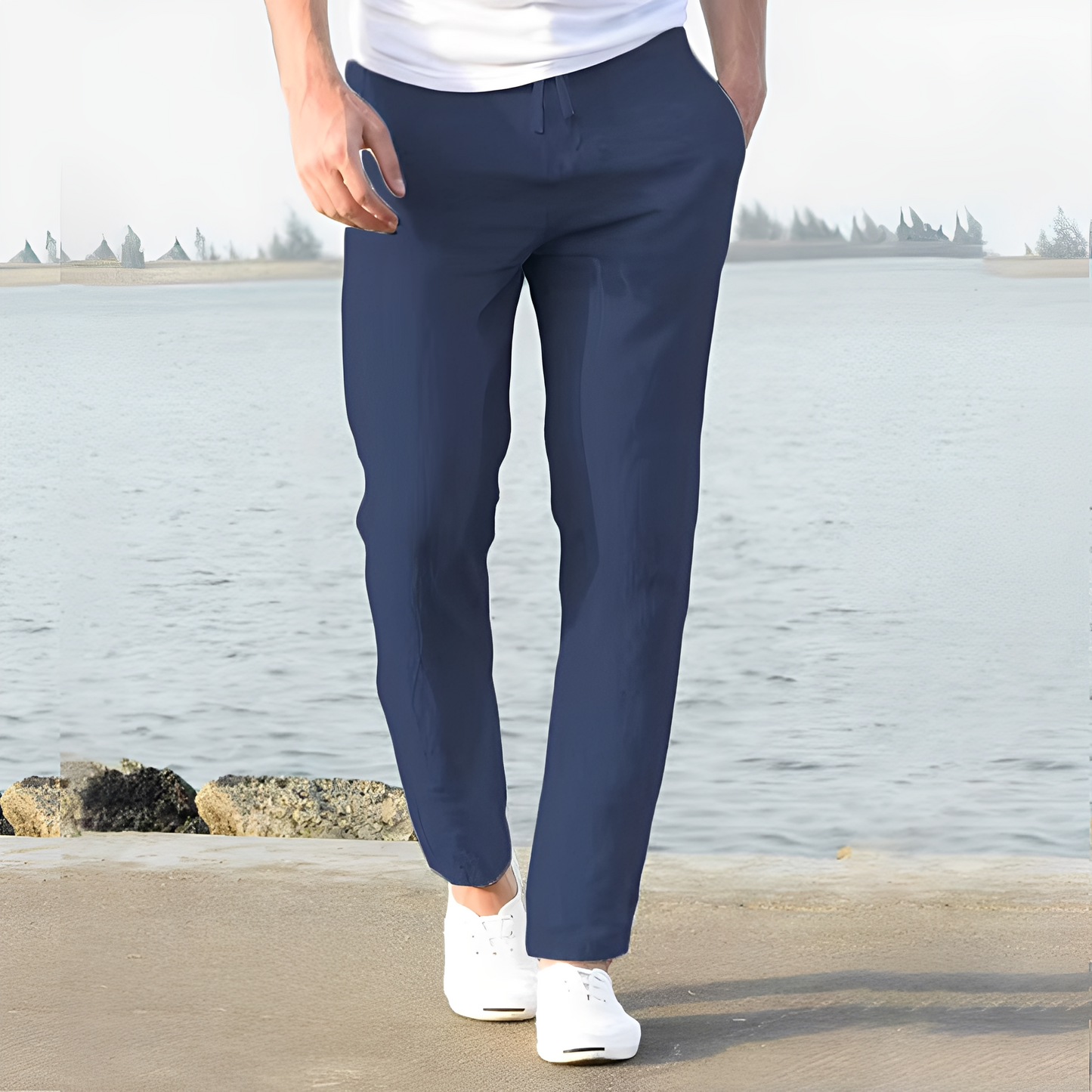 Domenic - Komfortable Herrenhose aus Leinen