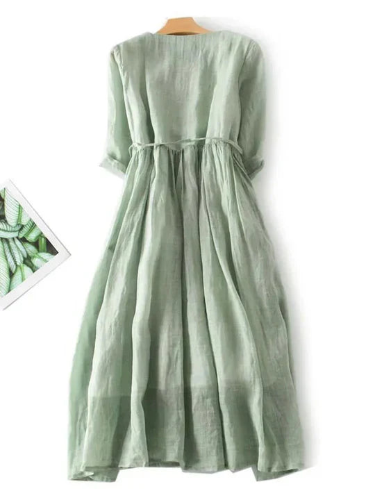 Odarike - Leichtes Naturfaser-Kleid Damen