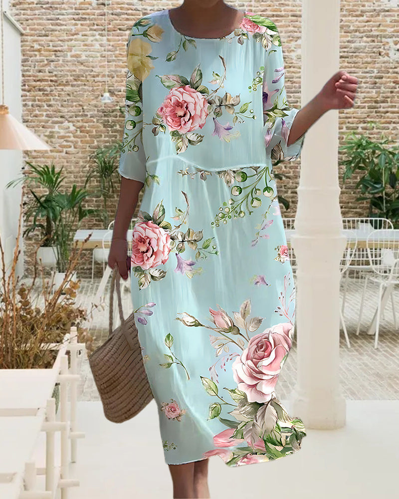 Leilani - Elegantes Blumen-Sommerkleid für Damen