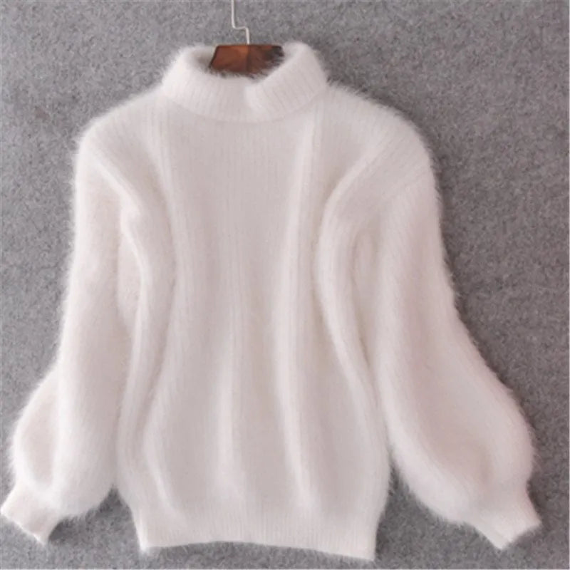 Brenda – Retro Pullover im Angora-Stil