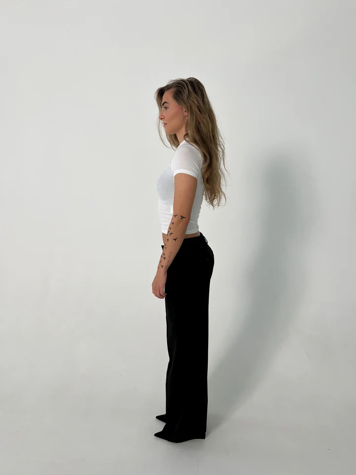Vittoria – Hosen mit Hohem Bund und Weiten Beinen und Taschen
